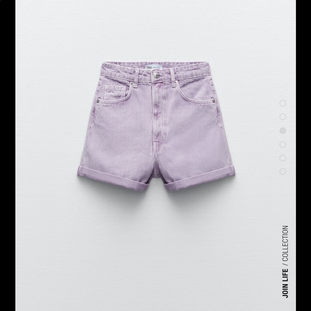 Zara High Waisted Mom Jean Shorts